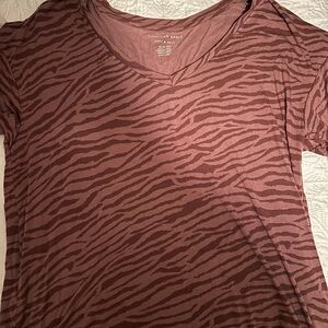 American Eagle, Women’s XS, Soft and Sexy tee, Purple zebra print